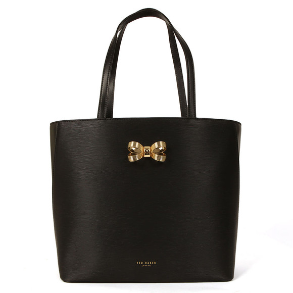 Ted Baker Womens Black Larah Looped Bow Shopper #1