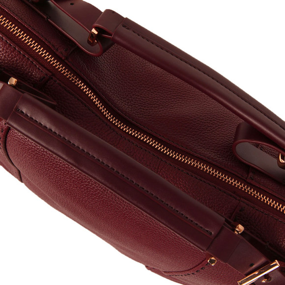 Ted Baker Womens Red Salbee Bridle Handle Medium Tote Bag #2