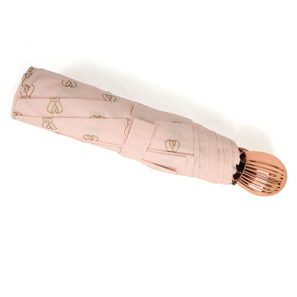 Ted Baker Womens Pink Slyvie Bow Embossed Umbrella main image