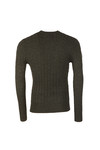 Superdry Mens Green Harlo Cable Crew Jumper