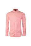 Gant Mens Red Poplin Bankers Stripe Shirt