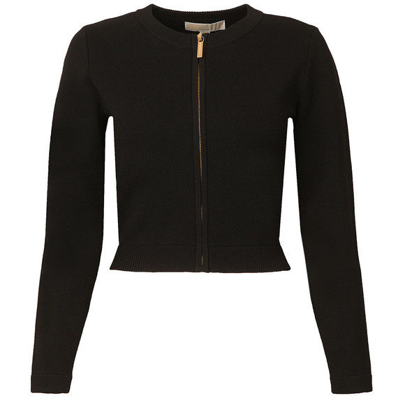 Michael Kors Womens Black Zip Cardi  main image