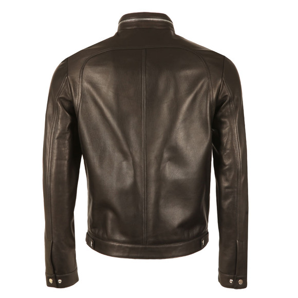 HUGO Mens Black Luckas Leather Jacket main image