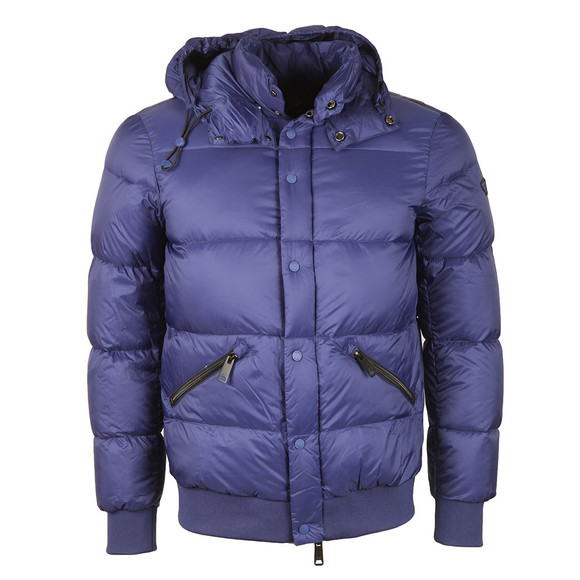 Armani Jeans Mens Blue Hooded Down Jacket main image