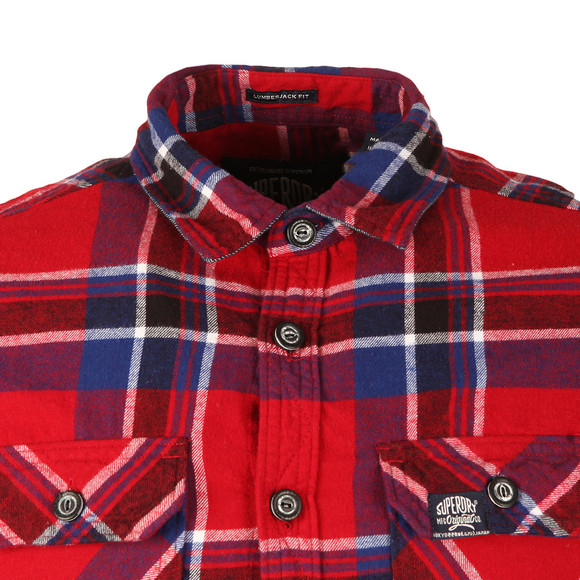 Superdry Mens Red Lumberjack LS Shirt main image
