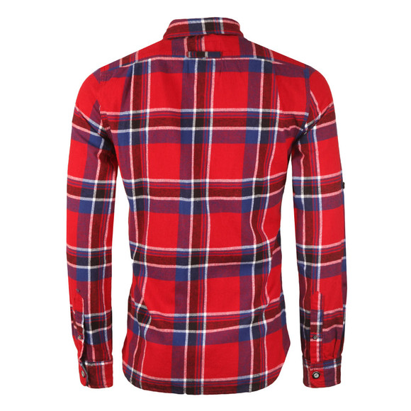 Superdry Mens Red Lumberjack LS Shirt main image