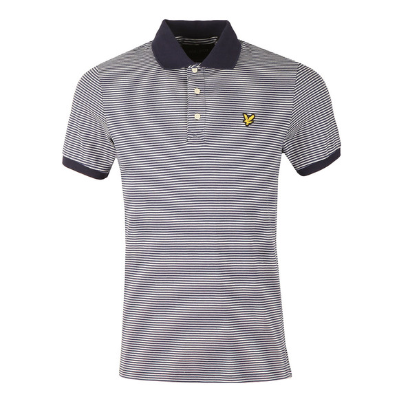 Lyle & Scott Mens Blue Feeder Stripe Polo Shirt main image