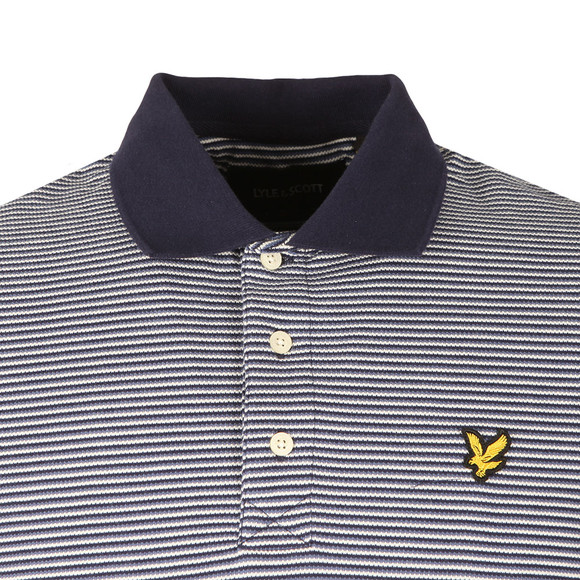Lyle & Scott Mens Blue Feeder Stripe Polo Shirt main image