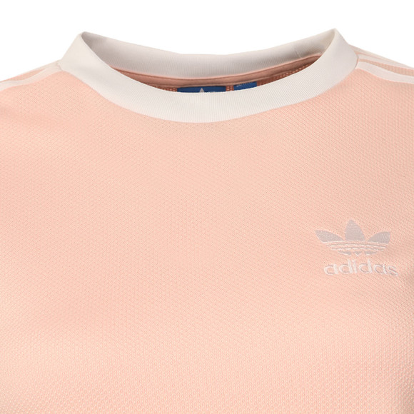 pink 3 stripe adidas shirt