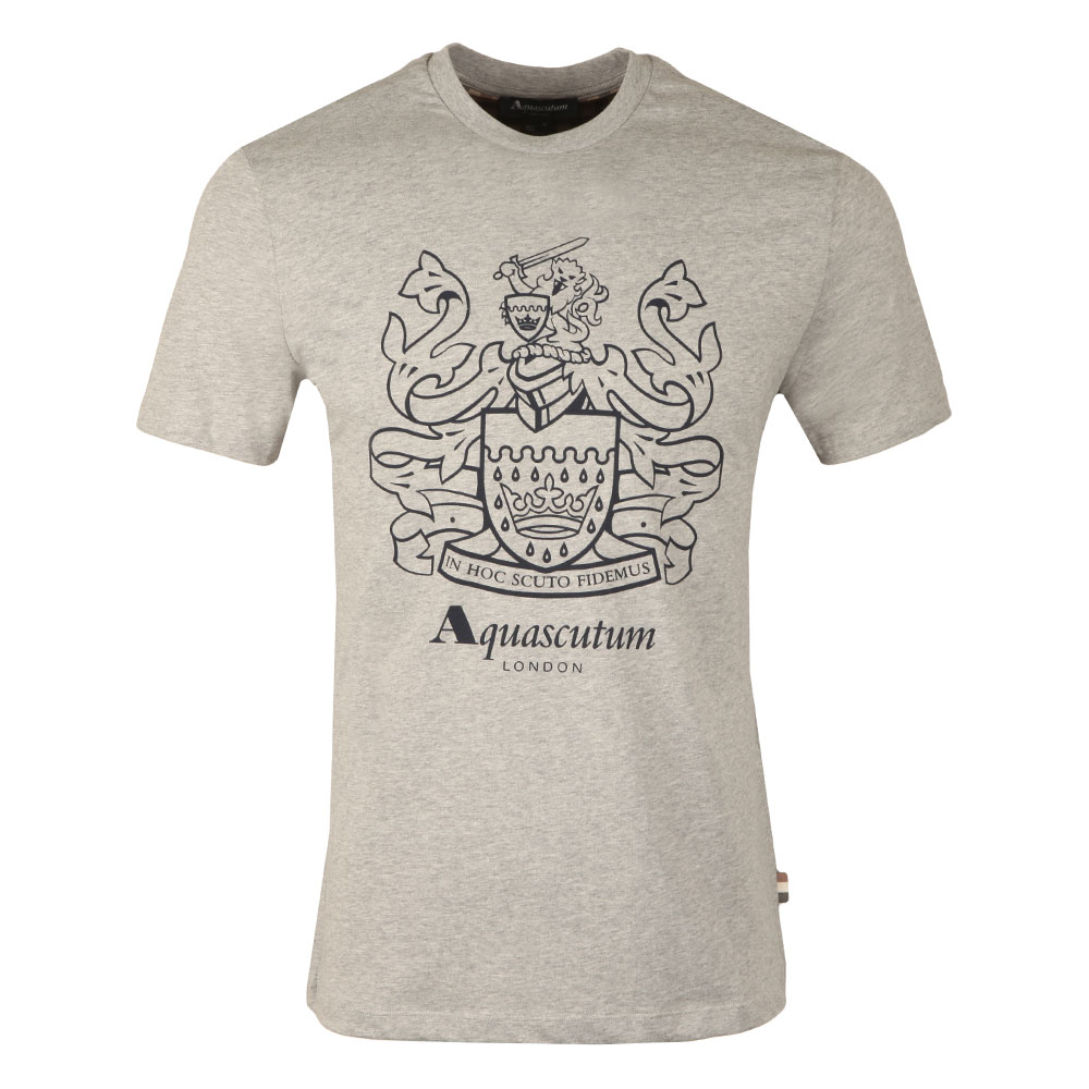Aquascutumondon Aldis Brandogo On Chest Grey T-Shirt TS004 05 main image 1