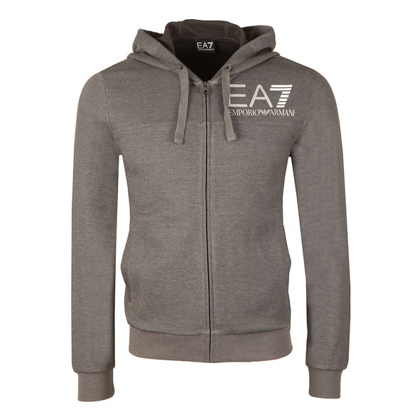 Ea7 grey zip hoodie Clearance