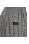 Weekend Offender Mens Grey Woods Cable Knit Jumper