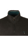 Ted Baker Mens Grey LS Half Zip Funnel Neck Jumper