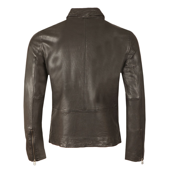 Pretty Green Mens Black Jennets Leather Jacket main image