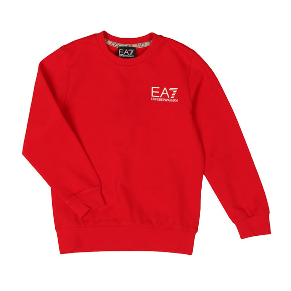 EA7 Emporio Armani Boys Red Crew Neck Sweatshirt main image