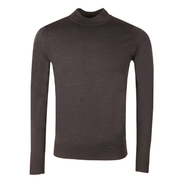 John Smedley Mens Grey Harcourt Mock Turtle Jumper main image