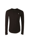 Religion Mens Black Plain Longline L/S T-Shirt