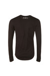 Religion Mens Black Plain Longline L/S T-Shirt
