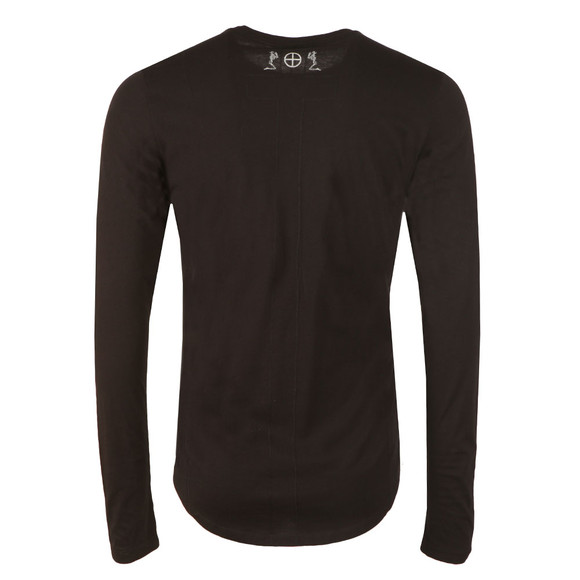 Religion Mens Black Plain Longline L/S T-Shirt main image