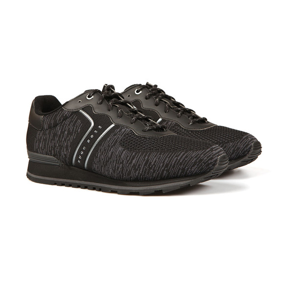 BOSS Mens Black Athleisure Parkour Knit Runner #2