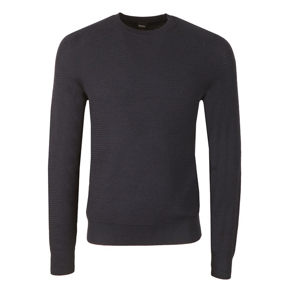 BOSS Mens Blue Casual Kelvor Jumper main image