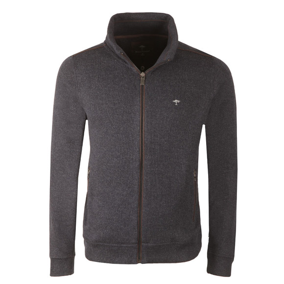 Cardigan-Zip Uomo Fynch-Hatton, 100% Cotone, Colletto Rialzato, Cerniera, Perfetto Per Lavoro E Casual
