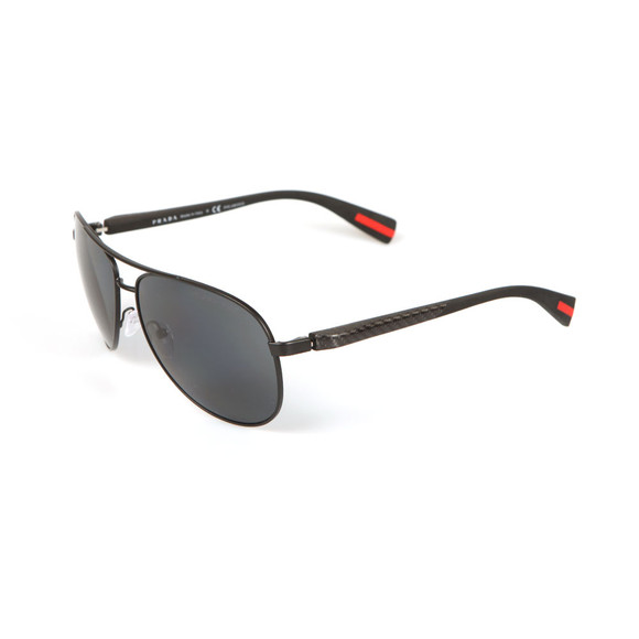 Prada Sport Mens Black Prada Sport 51OS Rounded Sunglasses main image