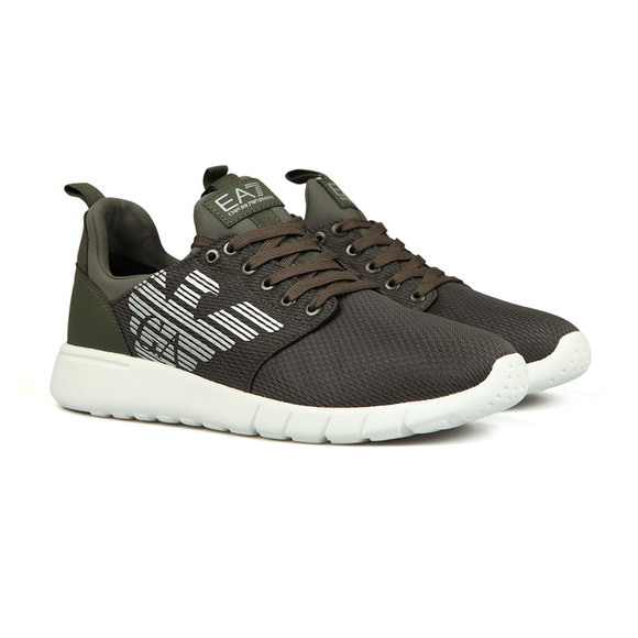 EA7 Emporio Armani Mens Green Simple Racer Trainer main image