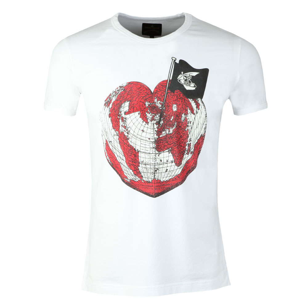 Vivienne Westwood Anglomania Classic Heart World Print T Shirt