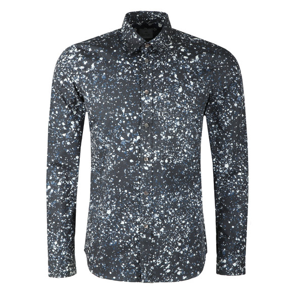 PS Paul Smith Mens Blue L/S Print Shirt main image