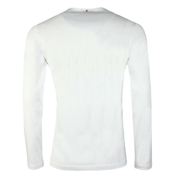 Pretty Green Mens White LS Cotton T-Shirt main image