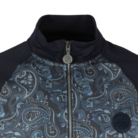 Pretty Green Mens Blue Paisley Track Top main image