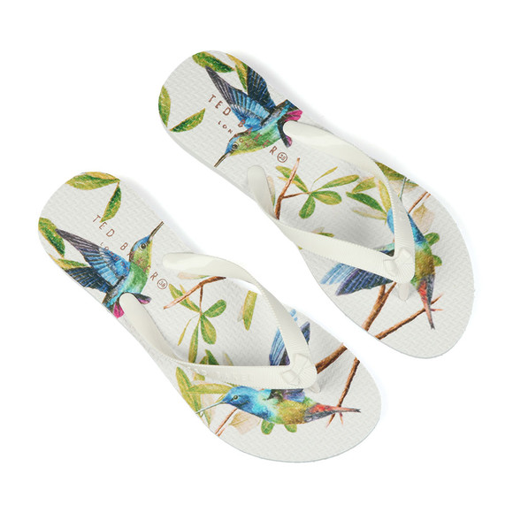 ted baker white flip flops