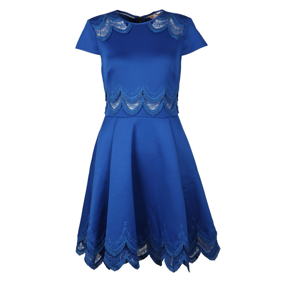 Ted Baker Rehanna Embroidered Cap Skater Dress | Oxygen Clothing