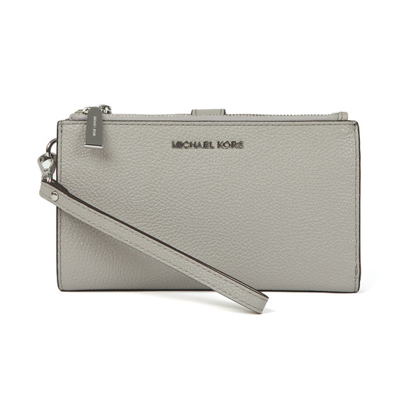 Michael Kors Womens Grey Double Zip Wristlet #1