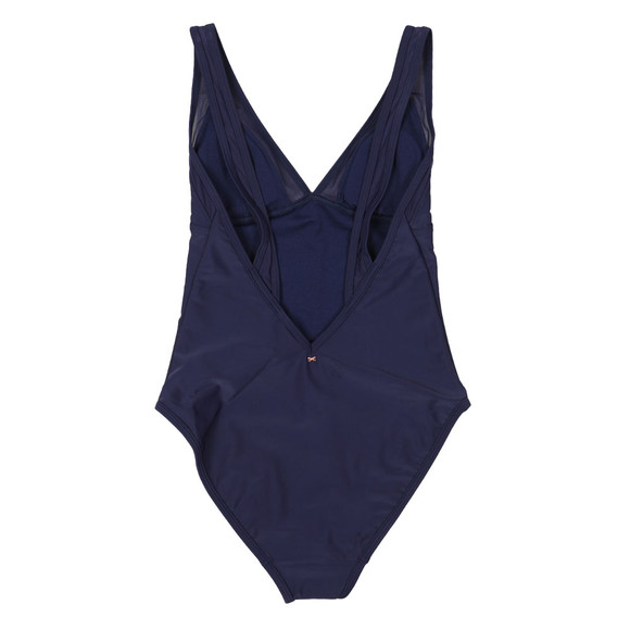 Ted Baker Womens Blue Rubee Mesh Panelled Swimsuit main image