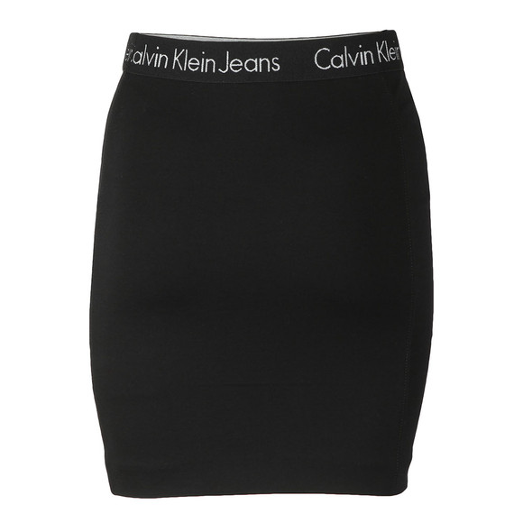 Calvin Klein Jeans Womens Black Kato Elastic Logo Skirt main image