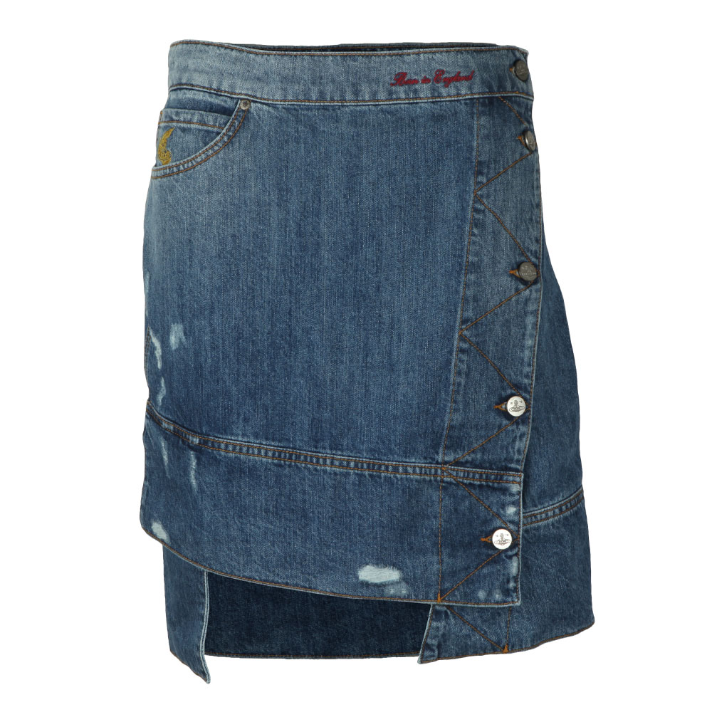 Vivienne Westwood Anglomania Liz Ripped Denim Skirt | Oxygen Clothing