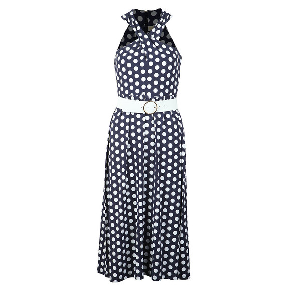 Michael Kors Womens Blue Simple Dot Dress #1
