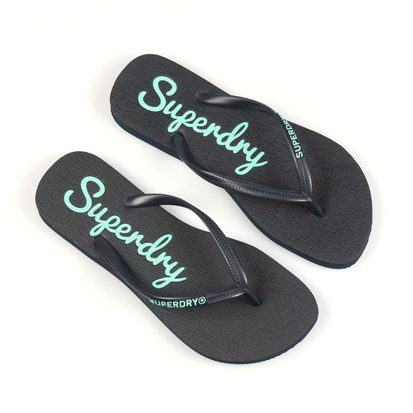 Superdry Womens Blue Super Sleek Flip Flop #3