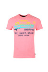 Superdry Mens Pink Vintage Logo Hyper Fade T-Shirt