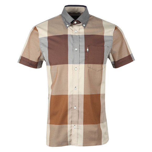 Aquascutum Mens Brown Henlake Giant CC Shirt main image