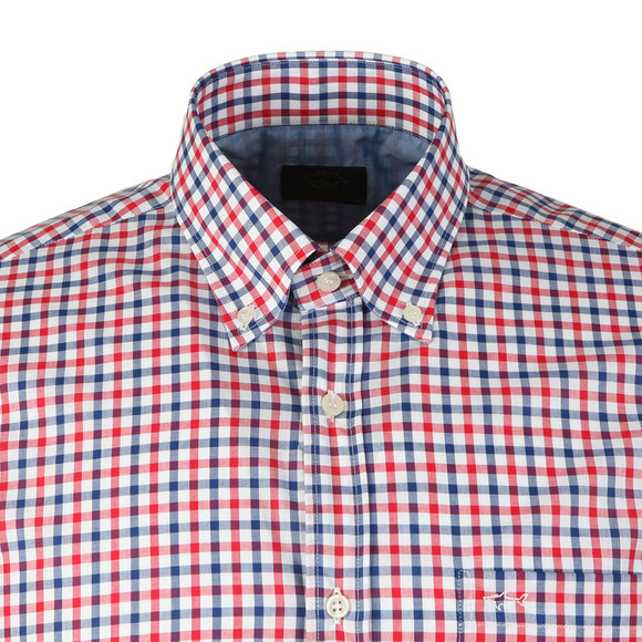Paul & Shark Mens Red Gingham Short Sleeve Shirt #2