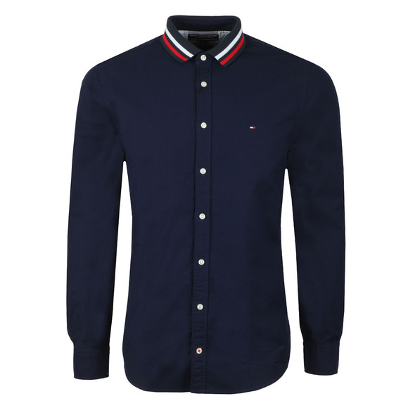 Tommy Hilfiger Mens Blue L/S Rib Collar Shirt main image