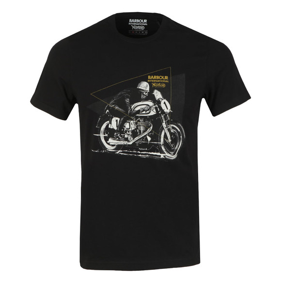 Barbour International Mens Black S/S Norton Racer T-Shirt main image