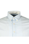 Hackett Mens Blue L/S Bengal Oxford Shirt