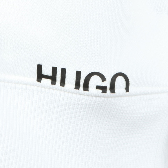 HUGO Mens White Dayfun Logo Hoody main image