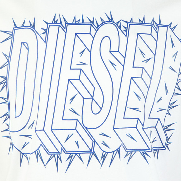 Diesel Mens White Diego Sl T Shirt #2