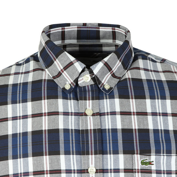 Lacoste Mens Blue S/S CH7261 Check Shirt main image