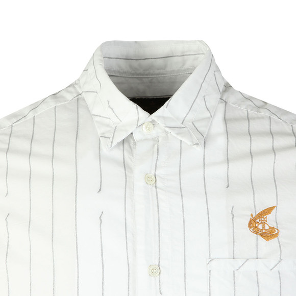 Vivienne Westwood Anglomania Mens White Classic Stripe Shirt main image